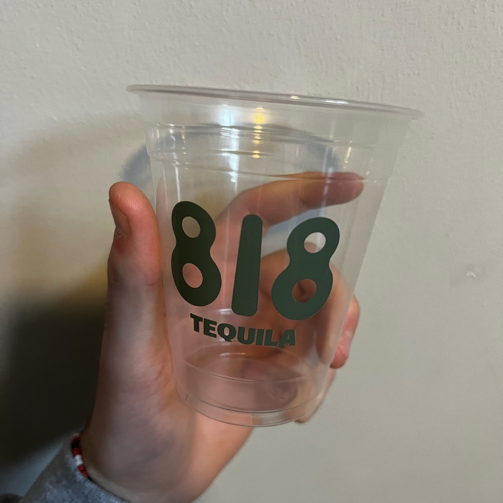 Disposable 818 Tequila Party Cups with 818 Stickers